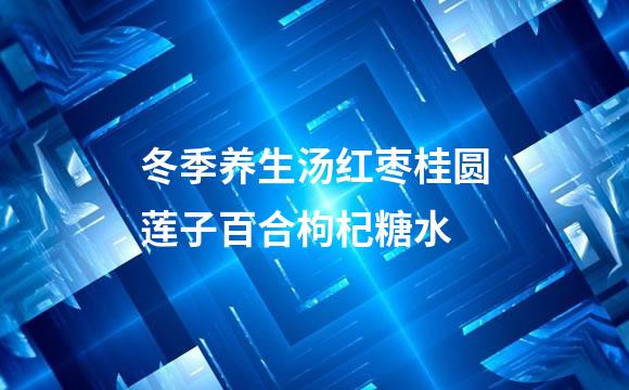 冬季养生汤红枣桂圆莲子百合枸杞糖水