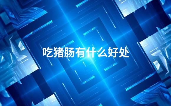 吃猪肠有什么好处