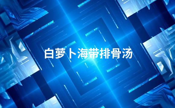 白萝卜海带排骨汤