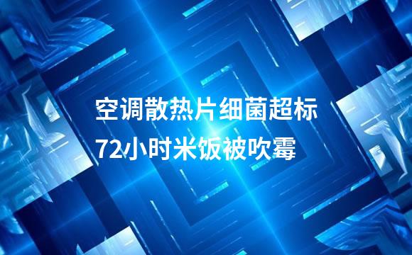 空调散热片细菌超标72小时米饭被吹霉