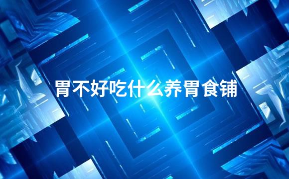 胃不好吃什么养胃食铺