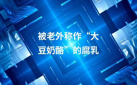 被老外称作“大豆奶酪”的腐乳